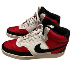 Nike Court Vision Red White Black Shoes Men’s Size 9.5
